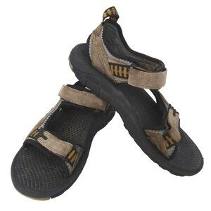 Teva XPD Sandals Mens Size 10 Brown Teal Suede Hiking Shoe Sandals SN 6674